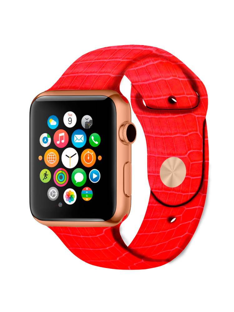 Apple Gold HK9 PRO Smartwatch (Red Strap, 45 mm), 43G